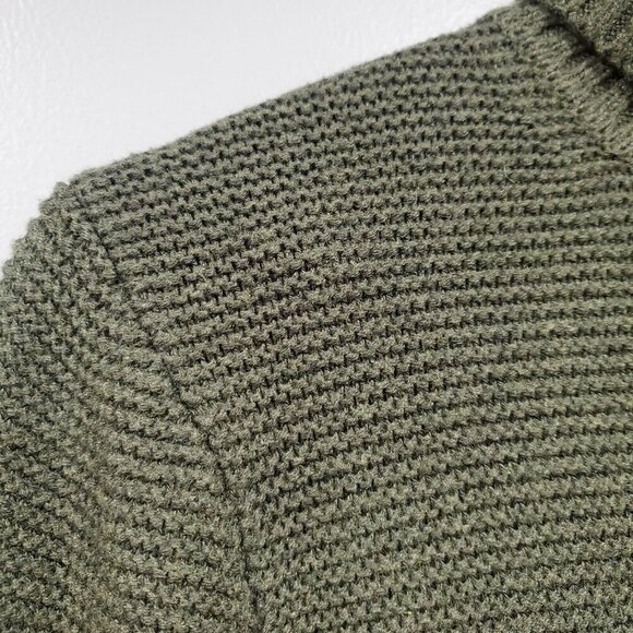 J Crew Women's Sweater Hunter Green Knit Turtleneck Long-Sleeved Wool Blend Sz S - Picture 6 of 14